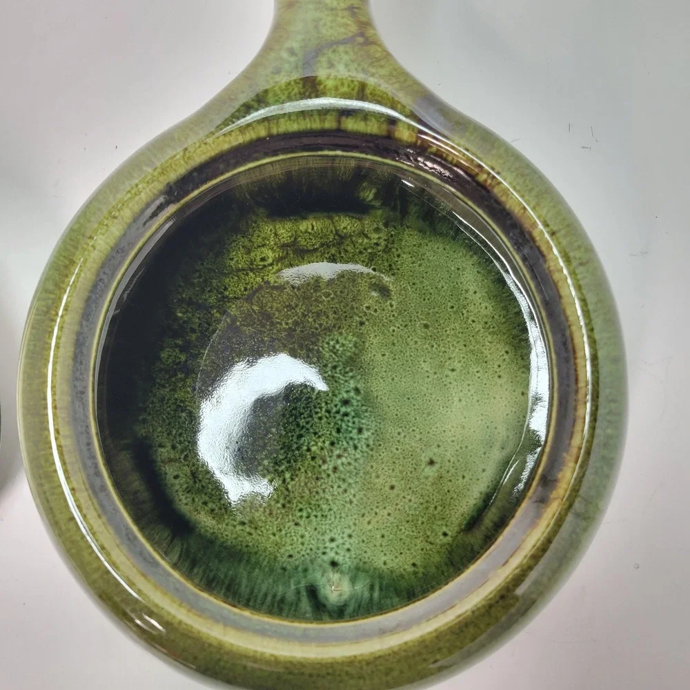 Vintage Hull Covered Casserole Dish with Lid Green Glazed‎ Pottery